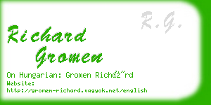 richard gromen business card